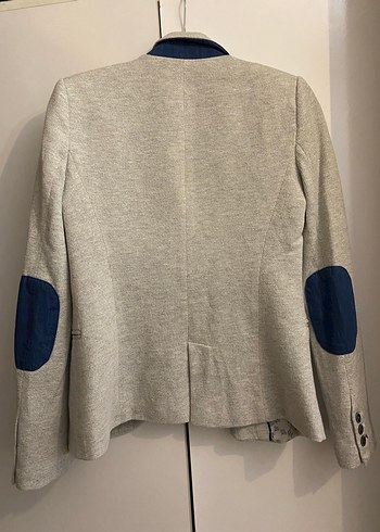 Gri Keten Kadın Blazer Ceket - Görsel 2