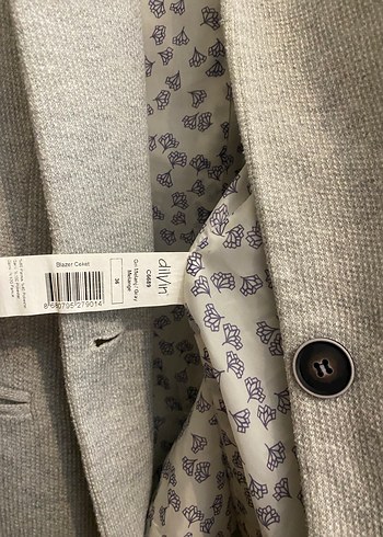 Gri Keten Kadın Blazer Ceket - Görsel 5