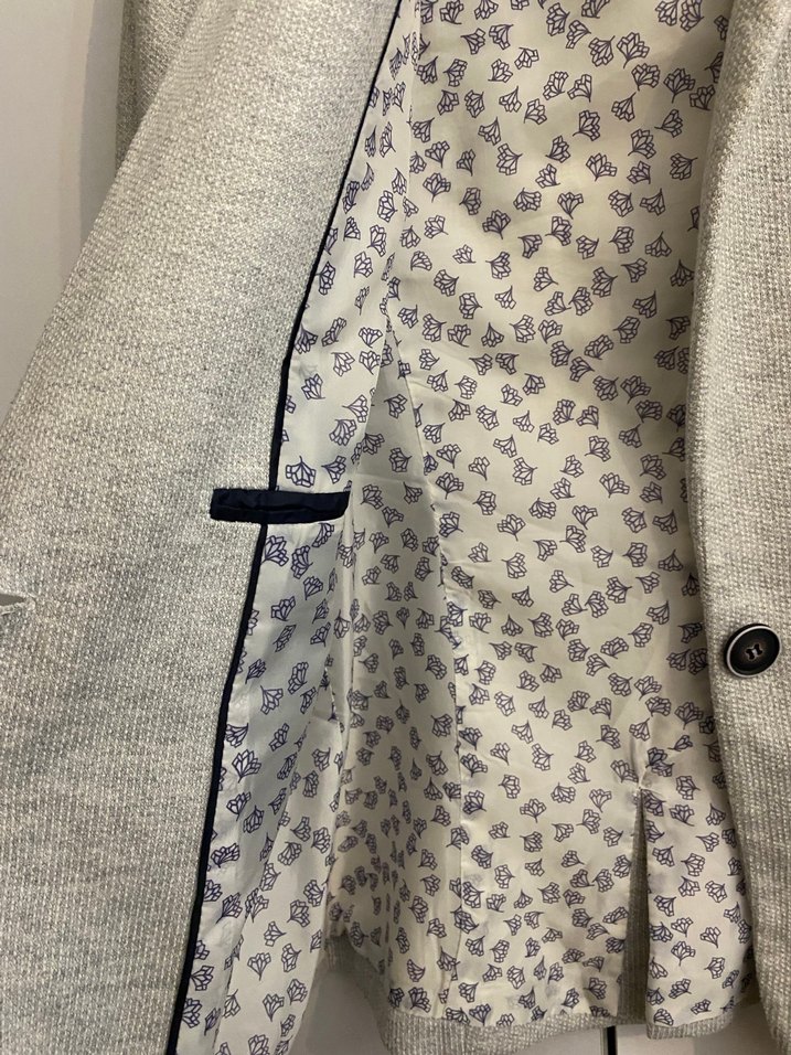 Gri Keten Kadın Blazer Ceket - Görsel 4