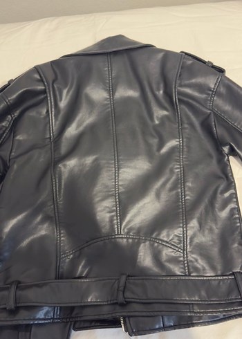 Zara Siyah Deri Biker Ceket - Görsel 8