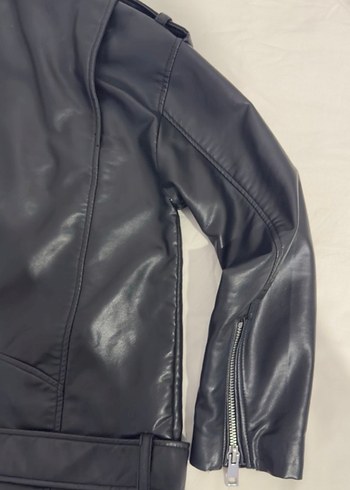 Zara Siyah Deri Biker Ceket - Görsel 9