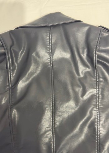 Zara Siyah Deri Biker Ceket - Görsel 11