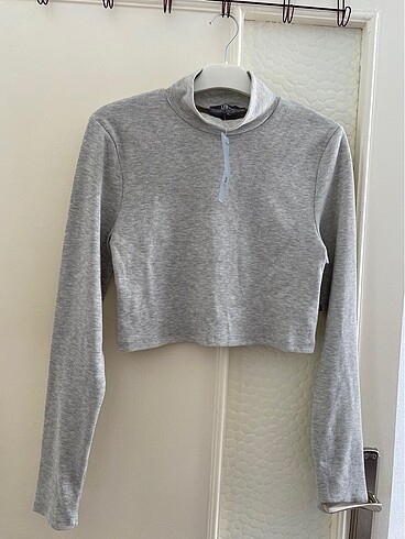 LTB uzun kollu gri crop