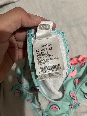 9-12 Ay Beden Lc waikiki kız bebek mayo