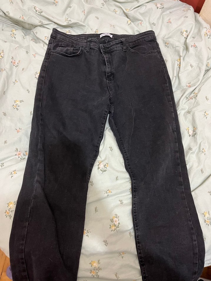 Gri Kadın Denim Midi Jean Pantolon - Görsel 2