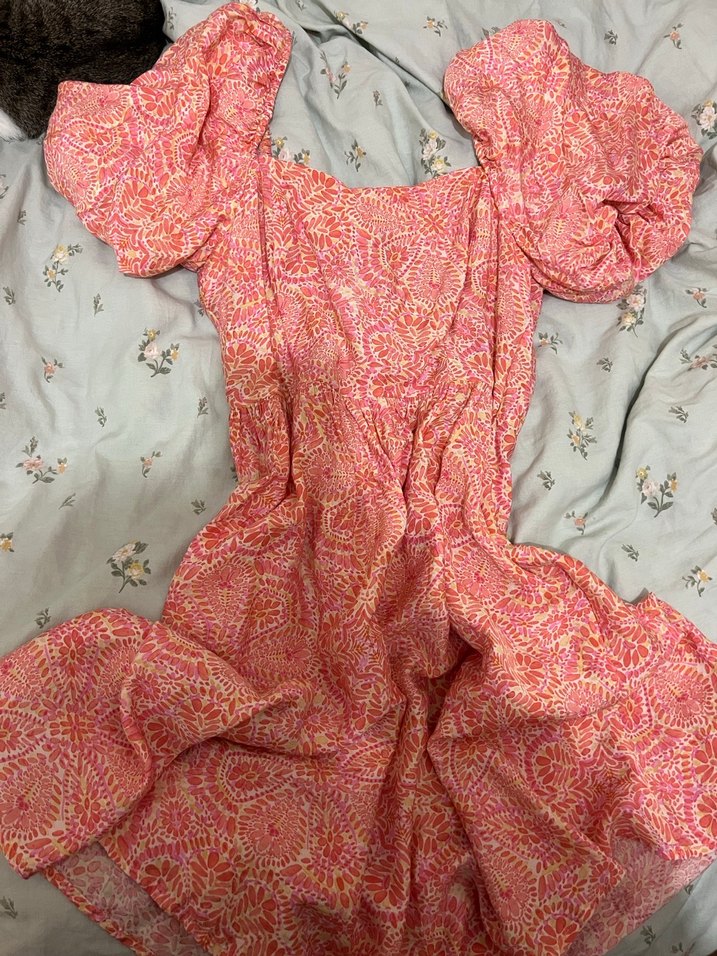 Pembe Bohem Renkli Uzun Elbise - Görsel 3