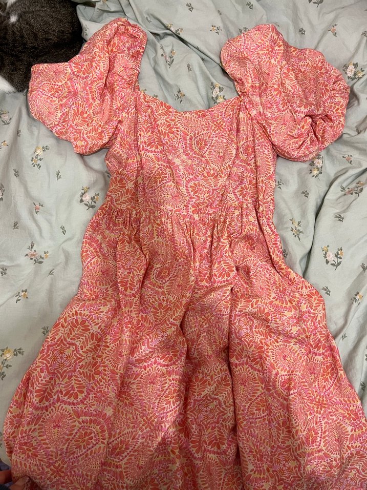 Pembe Bohem Renkli Uzun Elbise - Görsel 2