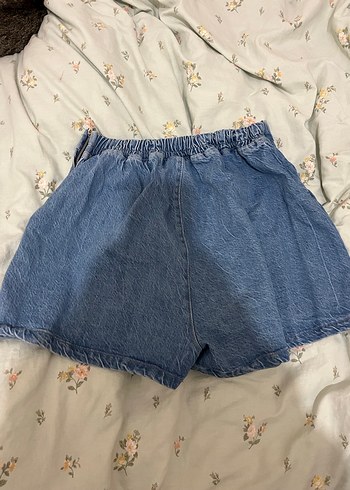 Mavi Midi Kot Şort etek - Görsel 2