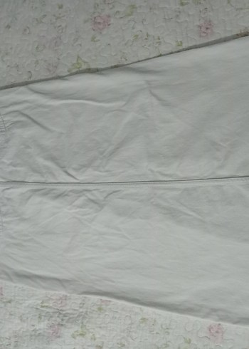 Beyaz Uzun kot Etek - Görsel 2