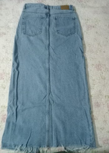 Mavi Denim Uzun Etek Yırtmaçlı - Görsel 2