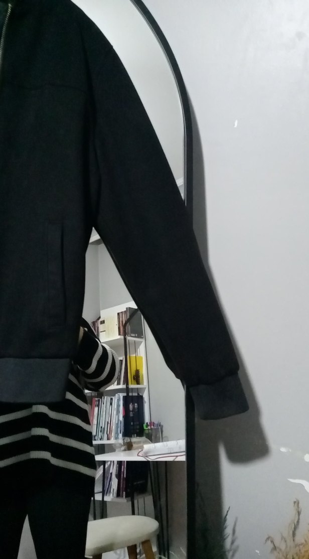 Siyah Fermuarlı erkek Ceket - Görsel 2