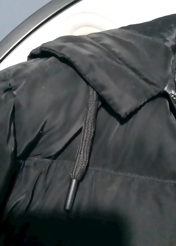 Siyah Kapüşonlu parlak erkek Kışlık Mont - Görsel 3