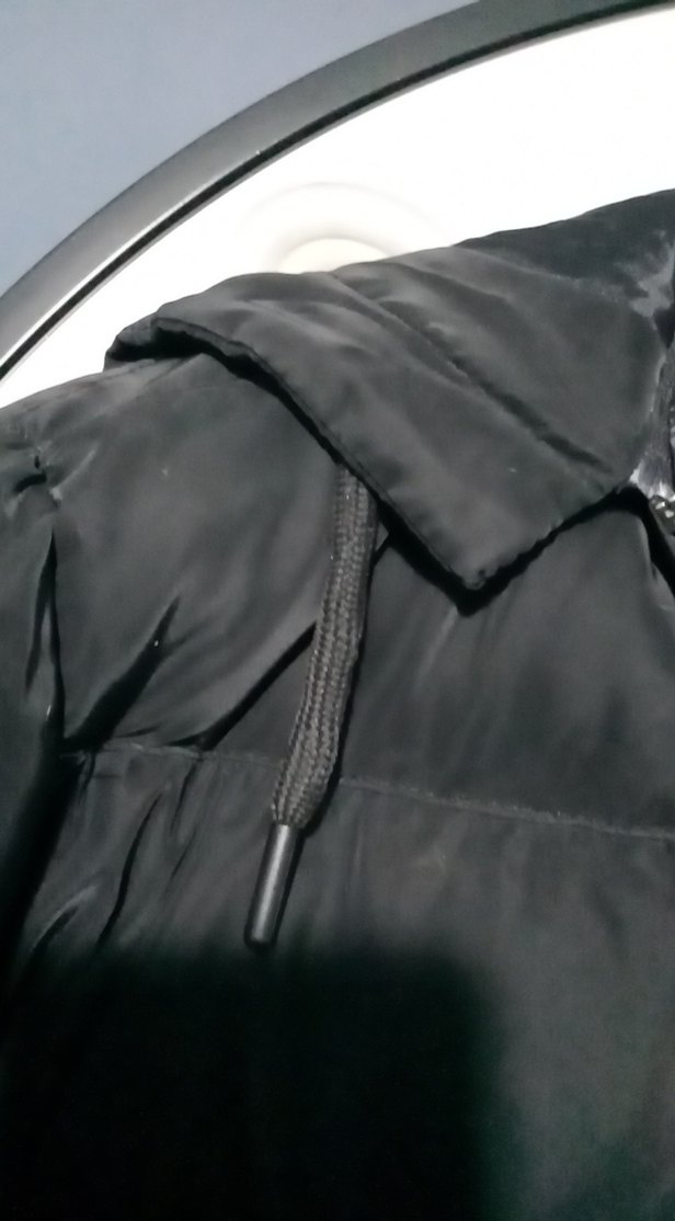 Siyah Kapüşonlu parlak erkek Kışlık Mont - Görsel 3