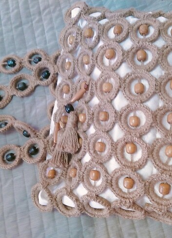 Jüt el örgüsü çanta  - Görsel 2