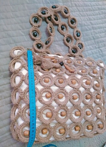 Jüt el örgüsü çanta  - Görsel 4