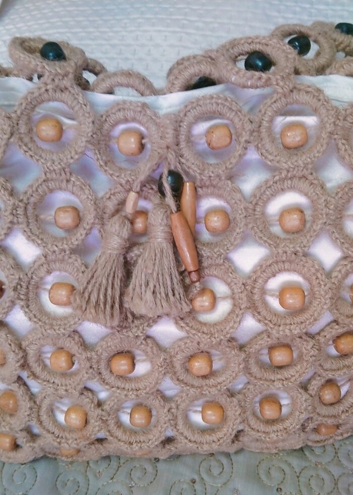 Jüt el örgüsü çanta  - Görsel 3