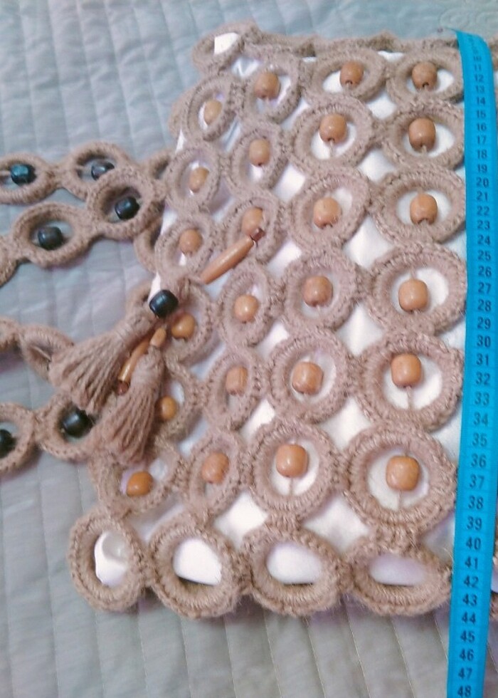 Jüt el örgüsü çanta  - Görsel 5