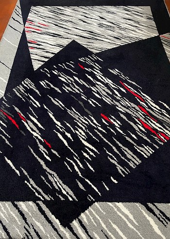 Gümüşsuyu Soyut Desenli Siyah Modern Halı - Görsel 2