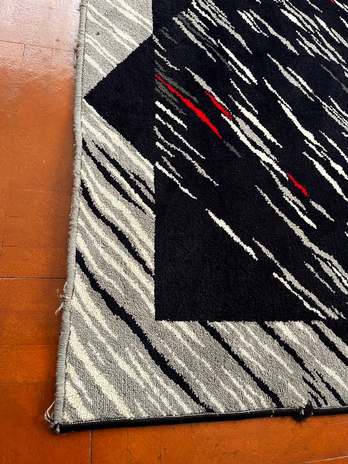 Gümüşsuyu Soyut Desenli Siyah Modern Halı - Görsel 4