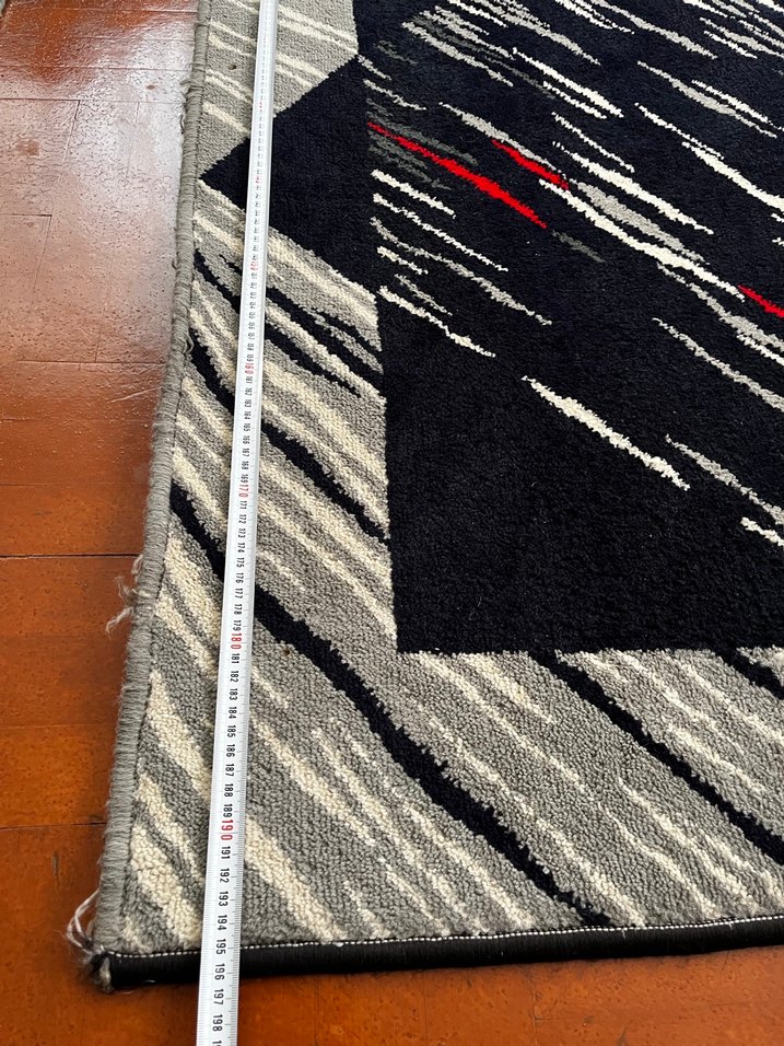 Gümüşsuyu Soyut Desenli Siyah Çağdaş Halı - Görsel 5