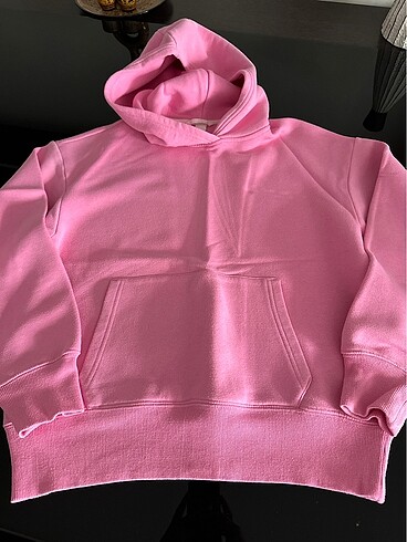 Kapüşonlu Pembe Kadın Sweatshırt
