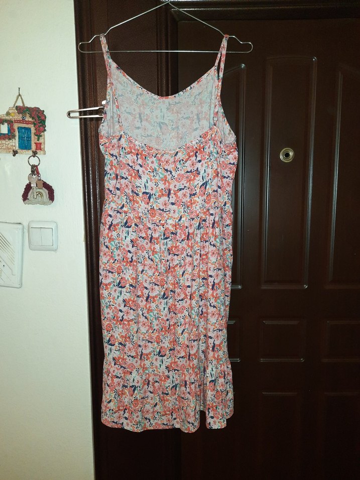 Bohem Çok Renkli Midi  Elbise - Görsel 2