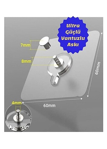 Ultra Güçlü Vantuzlu Askı 1 ADET