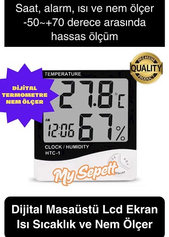 DİJİTAL TERMOMETRE NEM ÖLÇER