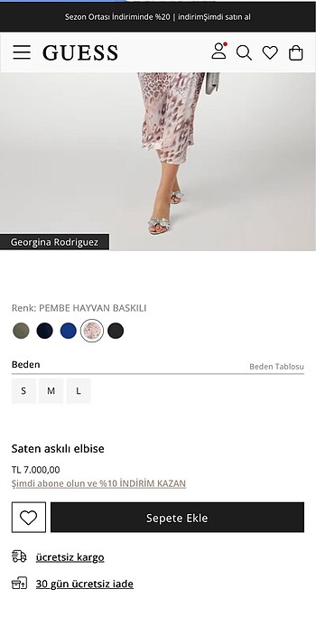s Beden guess elbise