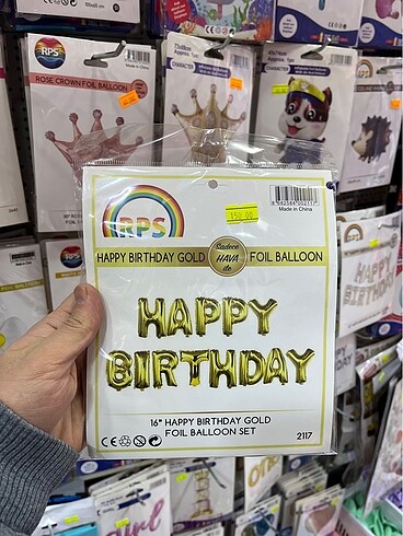 Happy birthday gold folyo balon
