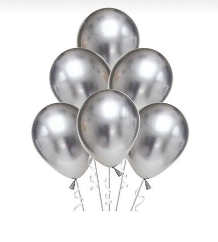 Gümüş krom aynalı balon