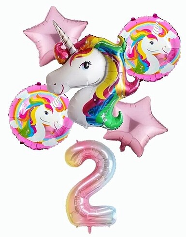 Ünicorn folyo balon set
