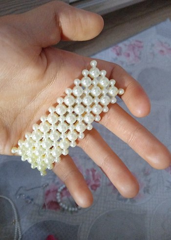 Beden beyaz Renk Beyaz Boncuklu Bohem Çocuk Takı Seti