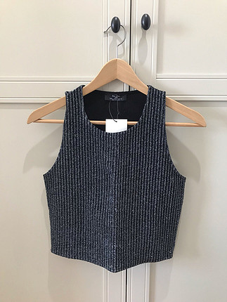 Bershka simli crop top