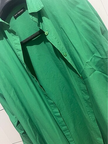 m Beden yeşil Renk Yelil oversize gömlek