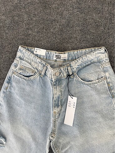 38 Beden BUZ MAVİ BAGGY JEAN