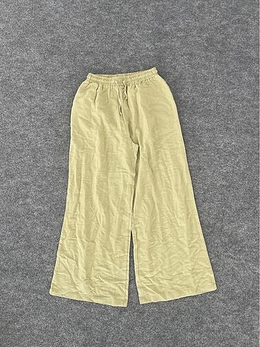 YAĞ YEŞİLİ KETEN PANTOLON