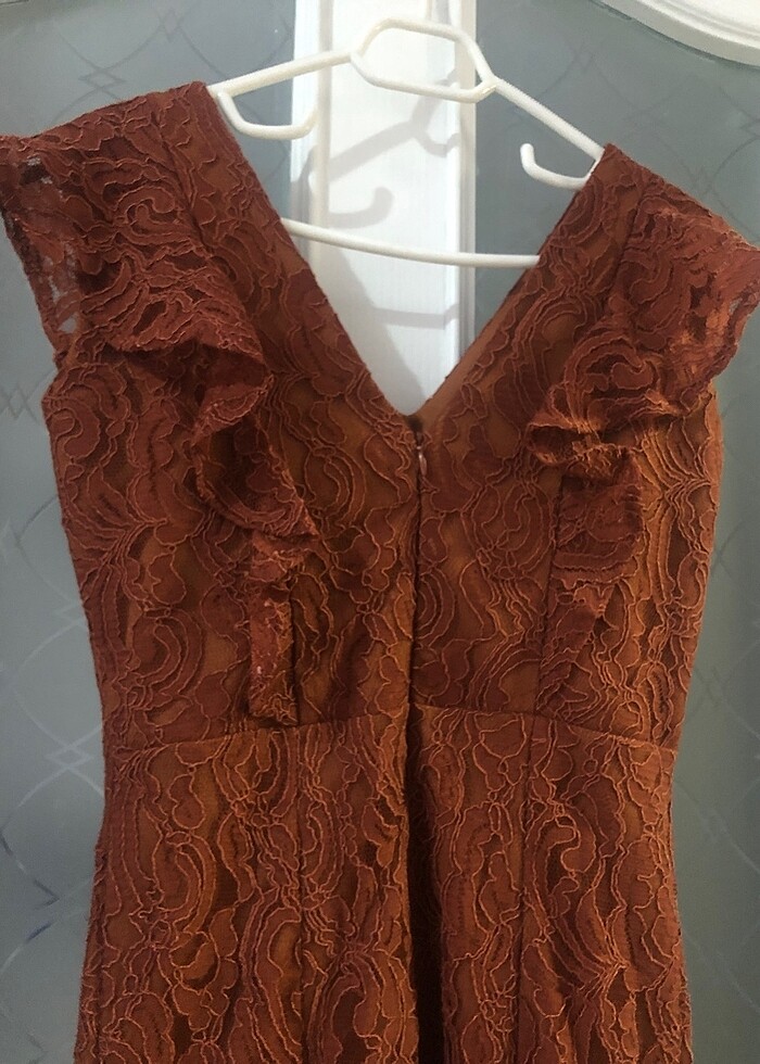 Dantel desenli elbise - Görsel 3