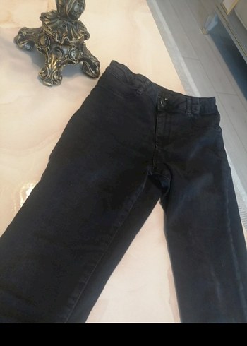 Siyah kız çocuk  Dar Kesim Midi Jean - Görsel 4