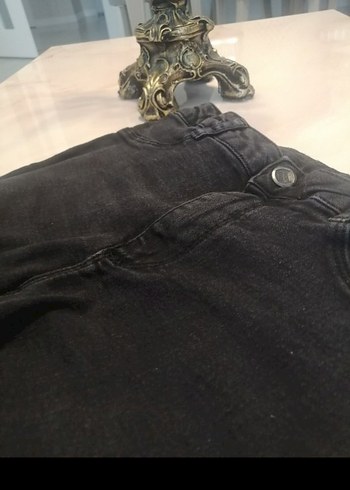 Siyah kız çocuk  Dar Kesim Midi Jean - Görsel 2