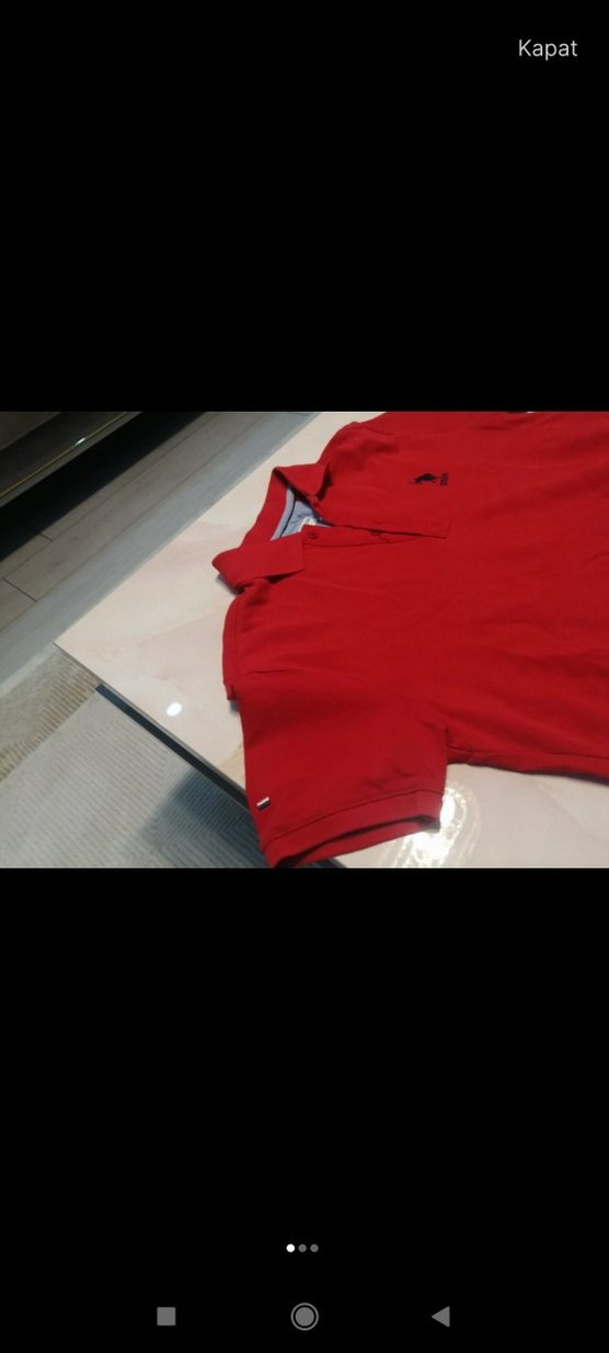 Kırmızı Erkek Polo Tişört Kısa Kollu - Görsel 2