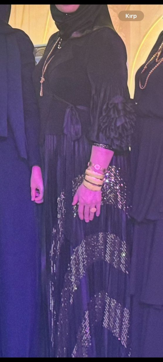 ital Siyah Piliseli Elbise - Görsel 2