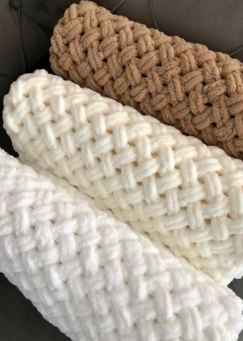 Puffy Renkli Örgü Çocuk Battaniyesi - Görsel 3