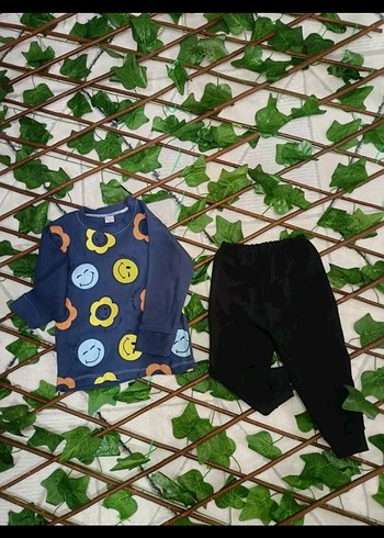 Uzun Kollu Mavi Tie-Dye Bebek Takımı