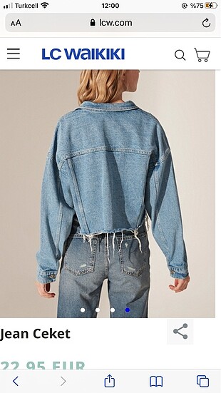 LCW OVERSİZE CROP KESİM DENİM CEKET