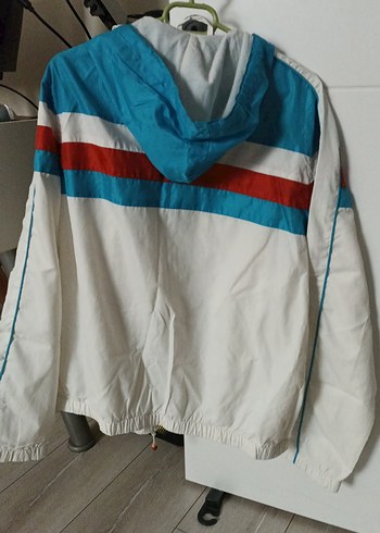 Erkek Beyaz Spor Ceket, Fermuarlı, Rahat Kesim - Görsel 2