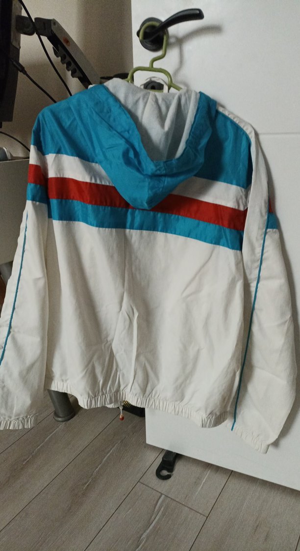 Erkek Beyaz Spor Ceket, Fermuarlı, Rahat Kesim - Görsel 2