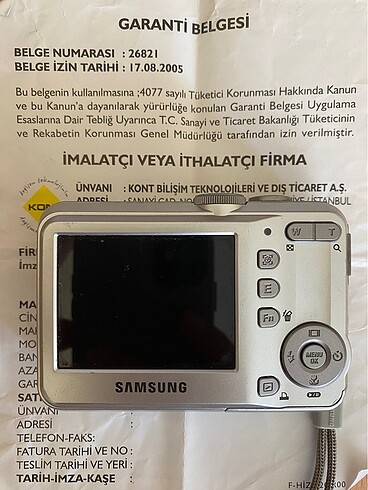 Samsung S760 Dijital Fotoğraf Makinesi