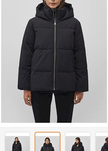 Mavi Jeans mavi Siyah Fermuarlı Midi Kadın mont