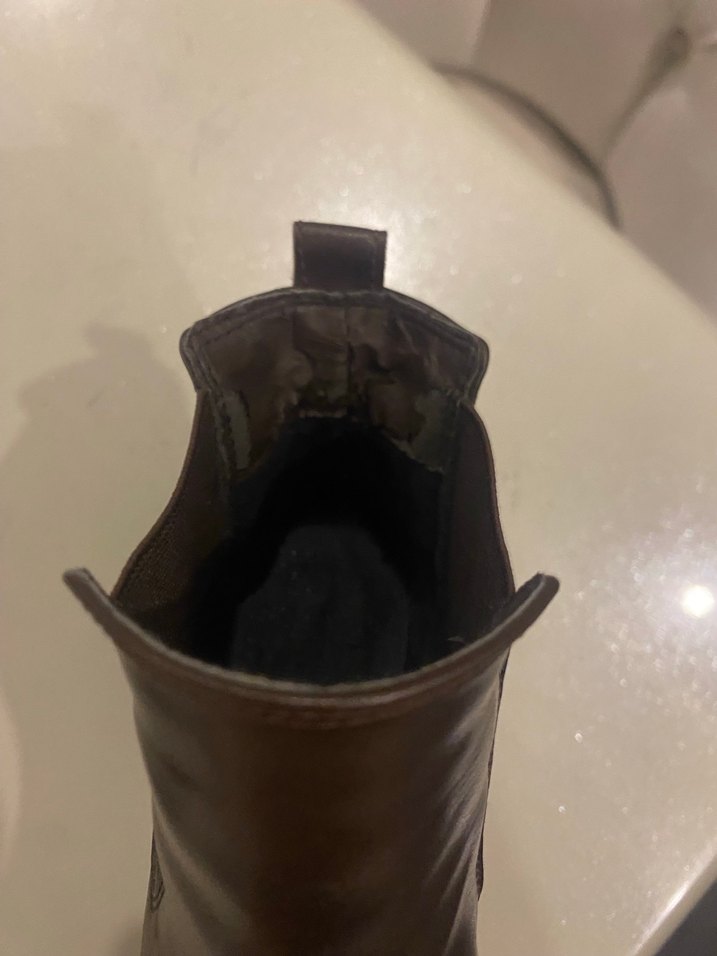 Kahverengi Deri Kadın Topuklu Bot - Görsel 4